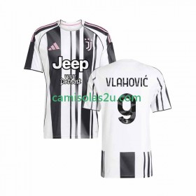 Camisolas de futebol Juventus Vlahovic 9 Equipamento Principal 2025/26 Manga Curta